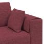 Preview: Stoffsofa mit Kissen 3 pcs Weinrot 208 cm Stoff