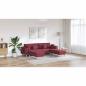 Preview: Stoffsofa mit Kissen 3 pcs Weinrot 208 cm Stoff