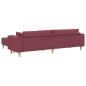 Preview: Stoffsofa mit Kissen 3 pcs Weinrot 208 cm Stoff