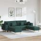 Preview: ARDEBO.de - Stoffsofa mit Kissen 3 pcs Dunkelgrün 208 cm Stoff