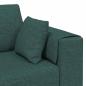 Preview: Stoffsofa mit Kissen 3 pcs Dunkelgrün 208 cm Stoff