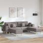 Preview: ARDEBO.de - Stoffsofa mit Kissen 3 pcs Taupe 208 cm Stoff