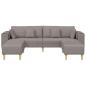 Preview: Stoffsofa mit Kissen 3 pcs Taupe 208 cm Stoff