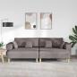 Preview: Stoffsofa mit Kissen 3 pcs Taupe 208 cm Stoff