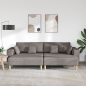 Preview: Stoffsofa mit Kissen 3 pcs Taupe 208 cm Stoff