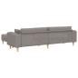 Preview: Stoffsofa mit Kissen 3 pcs Taupe 208 cm Stoff