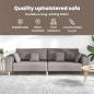 Preview: Stoffsofa mit Kissen 3 pcs Taupe 208 cm Stoff