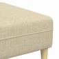 Preview: Stoffsofa mit Kissen 3 pcs Creme 208 cm Stoff