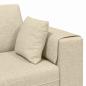 Preview: Stoffsofa mit Kissen 3 pcs Creme 208 cm Stoff