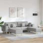 Preview: ARDEBO.de - Stoffsofa mit Kissen 3 pcs Wolken-Grau 208 cm Stoff