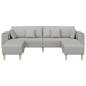 Preview: Stoffsofa mit Kissen 3 pcs Wolken-Grau 208 cm Stoff