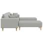 Preview: Stoffsofa mit Kissen 3 pcs Wolken-Grau 208 cm Stoff