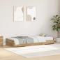 Preview: ARDEBO.de - Bett mit Stauraum Artisan Eiche 100 x 200 cm Holzwerkstoff