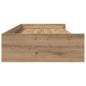 Preview: Bett mit Stauraum Artisan Eiche 100 x 200 cm Holzwerkstoff
