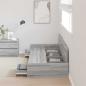 Preview: Bett mit Stauraum Graues Sonoma 90 x 200 cm Holzwerkstoff