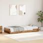 Preview: ARDEBO.de - Bett mit Stauraum mit Kopfteil Altholz 90 x 200 cm Holzwerkstoff