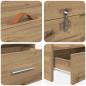Preview: Bett mit Stauraum Artisan Eiche 90 x 200 cm Holzwerkstoff