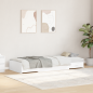 Preview: Bett mit Stauraum mit Kopfteil Weiß 80 x 200 cm Holzwerkstoff