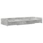 Preview: Bett mit Stauraum mit Kopfteil Beton Grau 80 x 200 cm Holzwerkstoff