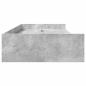 Preview: Bett mit Stauraum mit Kopfteil Beton Grau 80 x 200 cm Holzwerkstoff