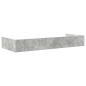 Preview: Bett mit Stauraum mit Kopfteil Beton Grau 80 x 200 cm Holzwerkstoff