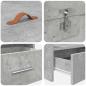 Preview: Bett mit Stauraum mit Kopfteil Beton Grau 80 x 200 cm Holzwerkstoff