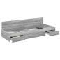 Preview: Bett mit Stauraum Graues Sonoma 80 x 200 cm Holzwerkstoff