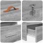 Preview: Bett mit Stauraum Graues Sonoma 80 x 200 cm Holzwerkstoff