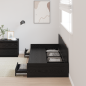 Preview: Bett mit Stauraum Schwarze Eiche 75 x 190 cm Holzwerkstoff