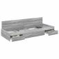 Preview: Bett mit Stauraum Graues Sonoma 75 x 190 cm Holzwerkstoff