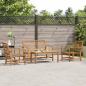 Preview: Garten-Sofa-Set 4 pcs Natur Teak-Massivholz