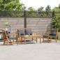 Preview: Gartensofa-set 4 stk. Natur Massives Teakholz