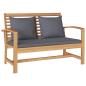 Preview: Gartensofa-set 4 stk. Natur Massives Teakholz