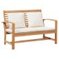 Preview: Gartensofa-set 3 stk. Natur Massives Teakholz