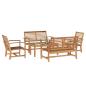 Preview: Garten-Sofa-Set 5 pcs Natur Teak-Massivholz