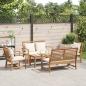 Preview: Garten-Sofa-Set 5 pcs Natur Teak-Massivholz