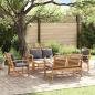 Preview: ARDEBO.de - Garten-Sofa-Set 5 pcs Natur Teak-Massivholz