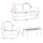 Preview: Garten-Sofa-Set 5 pcs Natur Teak-Massivholz
