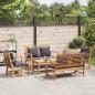 Preview: Garten-Sofa-Set 5 pcs Natur Teak-Massivholz