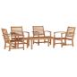 Preview: Garten-Sofa-Set 5 pcs Natur Teak-Massivholz