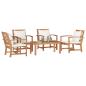 Preview: Garten-Sofa-Set 5 pcs Natur Teak-Massivholz