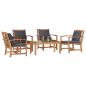 Preview: Garten-Sofa-Set 5 pcs Natur Teak-Massivholz