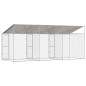 Preview: Hundekäfig Silber 600 x 200 x 256 cm Verzinkter Stahl