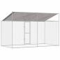 Preview: Hundekäfig mit Dach Silber 400 x 200 x 256 cm Stahl und PE