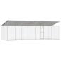 Preview: Hundekäfig Silber 800 x 200 x 256 cm Verzinkter Stahl