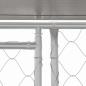 Preview: Hundekäfig mit Dach Silber 800 x 200 x 256 cm Stahl und PE