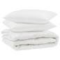 Preview: ARDEBO.de - Bettdecke mit Kissen Argyle 3 pcs Weiß 200 x 220 cm Mikrofaser