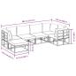 Preview: Garten-Sofa-Set mit Kissen 6 pcs Schwarz Aluminium