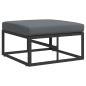 Preview: Garten-Sofa-Set mit Kissen 6 pcs Schwarz Aluminium