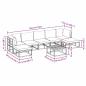Preview: Garten-Sofa-Set mit Kissen 8 pcs Schwarz Aluminium